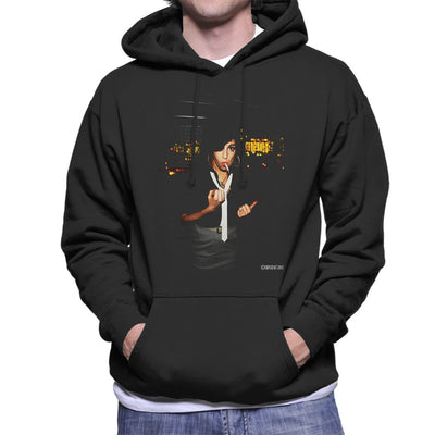 Amy Winehouse Smoking Men's Hooded Sweatshirt - FotoGrafica