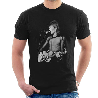 David Bowie Ziggy Stardust Guitar Hammersmith Odeon 1973 Men's T-Shirt - FotoGrafica