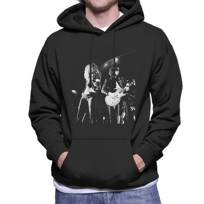 Led Zeppelin Jimmy Page Robert Plant Cardiff Capitol Theatre 1972 Men's Hooded Sweatshirt - FotoGrafica