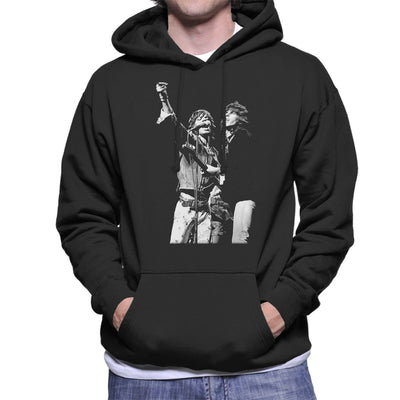 The Rolling Stones Mick Jagger Keith Richards Rotterdam 1973 Men's Hooded Sweatshirt - FotoGrafica