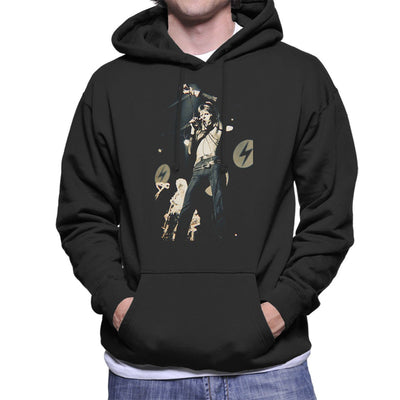 David Bowie Ziggy Stardust Lightening Hammersmith Odeon 1973 Men's Hooded Sweatshirt - FotoGrafica