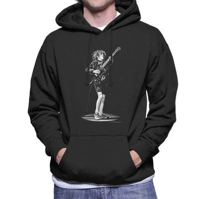 Angus Young ACDC 1976 Men's Hooded Sweatshirt - FotoGrafica