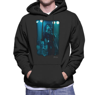 Freddie Mercury In Black Queen On Stage Men's Hooded Sweatshirt - FotoGrafica