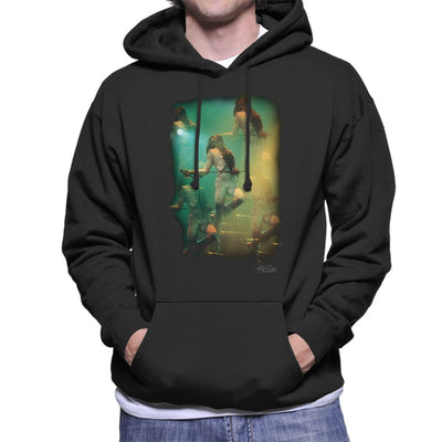 Freddie Mercury In White Queen On Stage Men's Hooded Sweatshirt - FotoGrafica