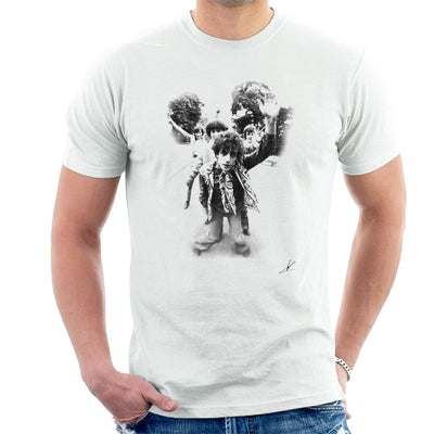 Pink Floyd Gates Of Dawn Cover Outtake Black And White Men's T-Shirt - FotoGrafica