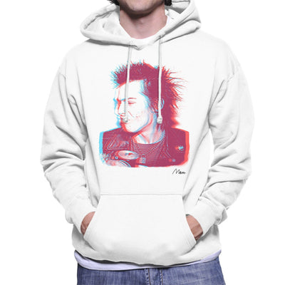 Sid Vicious Close Up With Beer Pink Men's Hooded Sweatshirt - FotoGrafica