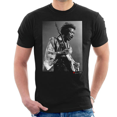 Jimi Hendrix At The Royal Albert Hall 1969 B&W Men's T-Shirt - FotoGrafica