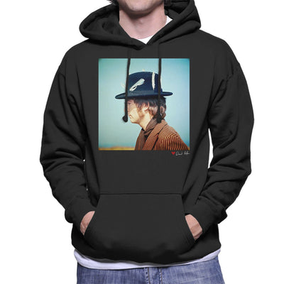 John Lennon With Feather Hat Men's Hooded Sweatshirt - FotoGrafica