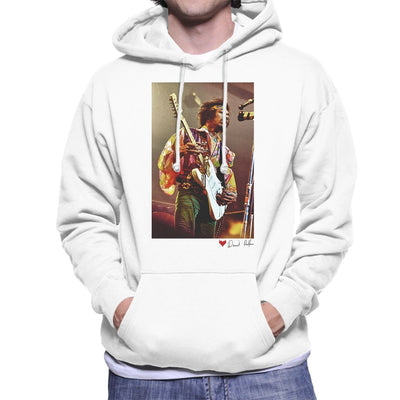 Jimi Hendrix At The Royal Albert Hall 1969 White Men's Hooded Sweatshirt - FotoGrafica