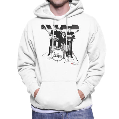 The Beatles Thank Your Lucky Stars Birmingham 1963 White Men's Hooded Sweatshirt - FotoGrafica