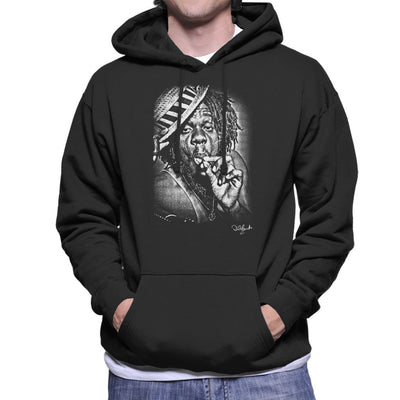 Dennis Brown Smoking Men's Hooded Sweatshirt - FotoGrafica