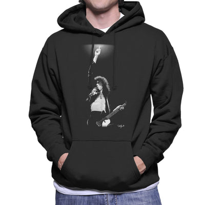 Led Zeppelin Jimmy Page Playing A Danelectro Men's Hooded Sweatshirt - FotoGrafica