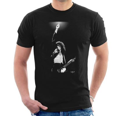 Led Zeppelin Jimmy Page Playing A Danelectro Men's T-Shirt - FotoGrafica