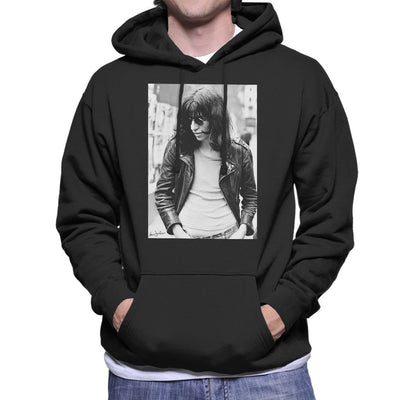 Joey Ramone Of The Ramones 1977 Men's Hooded Sweatshirt - FotoGrafica