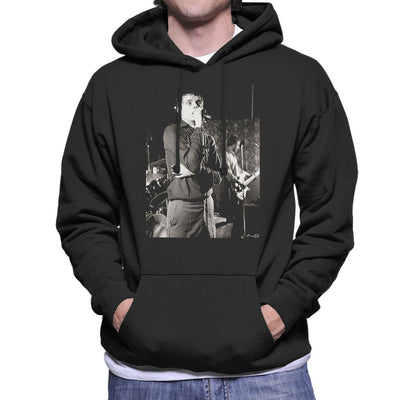 Ian Curtis Of Joy Division Singing At Bowdon Vale Youth Club Unisex Hooded Sweatshirt - Official Martin O'Neill Photography Product