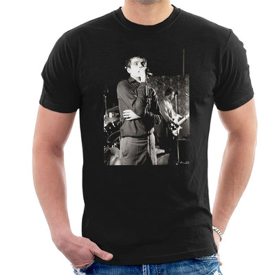 Ian Curtis Of Joy Division Singing At Bowdon Vale Youth Club Unisex T-Shirt - Official Martin O'Neill Photography Product