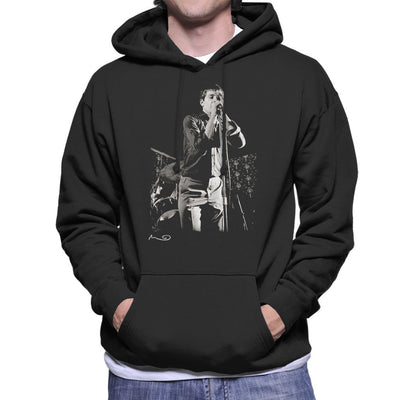 Ian Curtis Singing At Bowdon Vale Youth Club Joy Division Unisex Hooded Sweatshirt - Official Martin O'Neill Photography Product