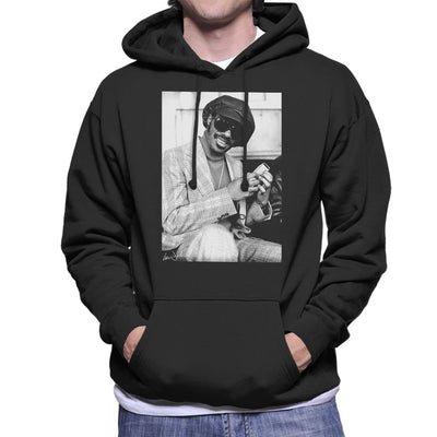 Stevie Wonder London Interview 1974 Men's Hooded Sweatshirt - FotoGrafica